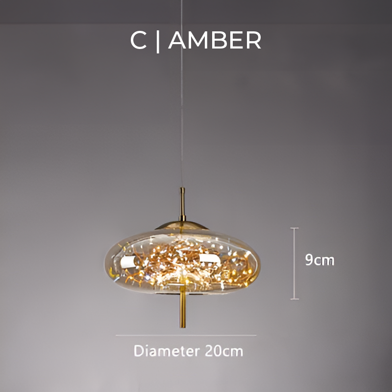ESSENCE | Exquisite Brown Glass Pendant Light