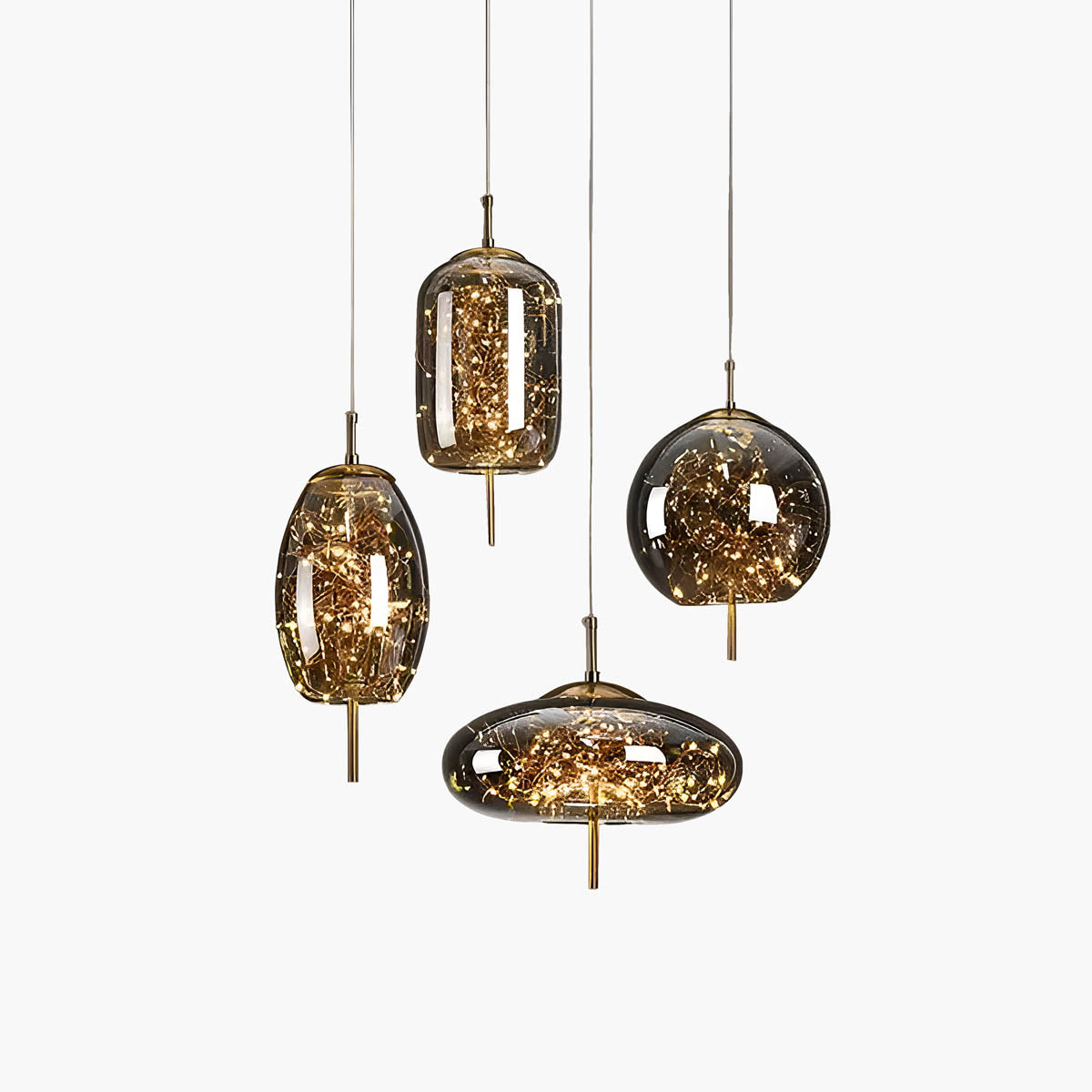 ESSENCE | Exquisite Brown Glass Pendant Light