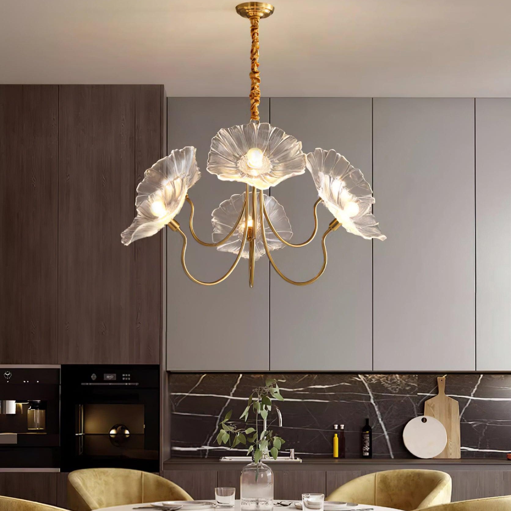 Murano Glass Flower Chandelier