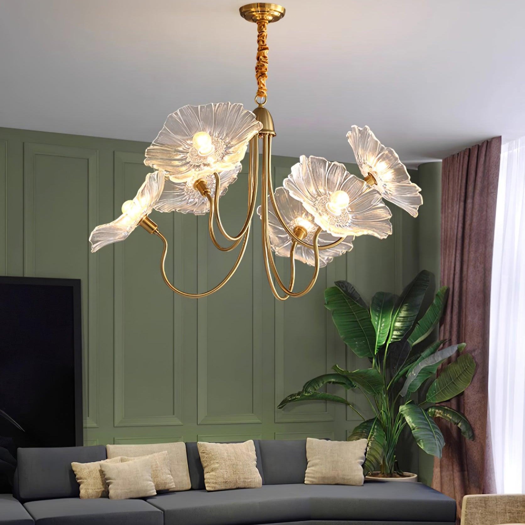 Murano Glass Flower Chandelier