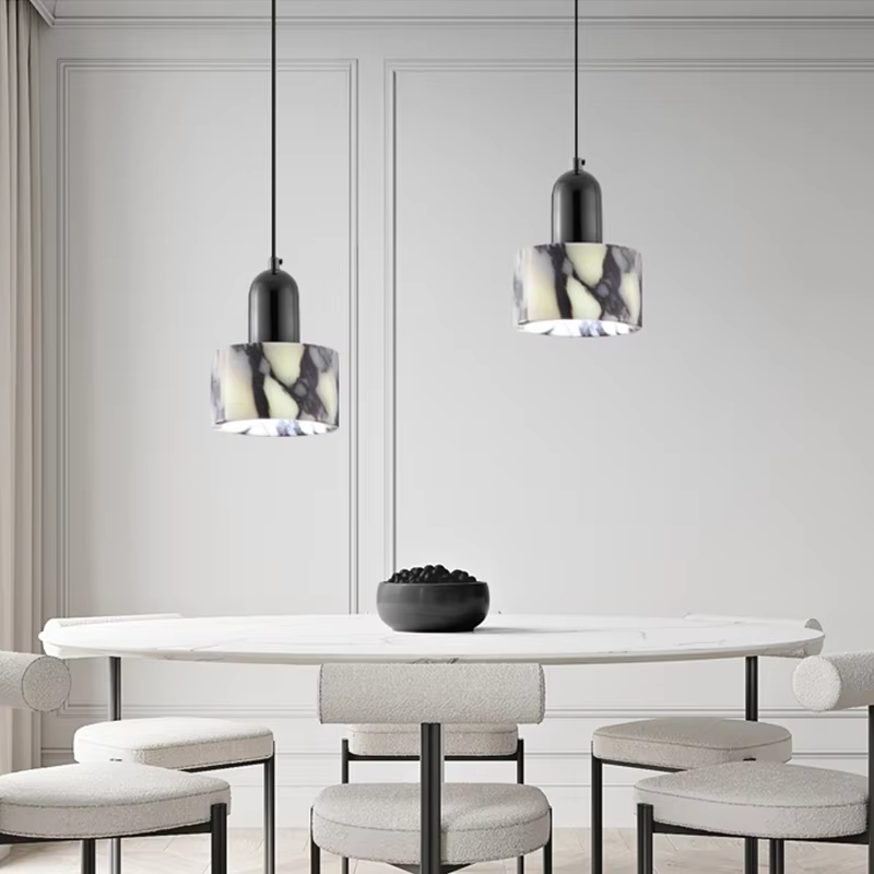 Black Marble Pendant Light