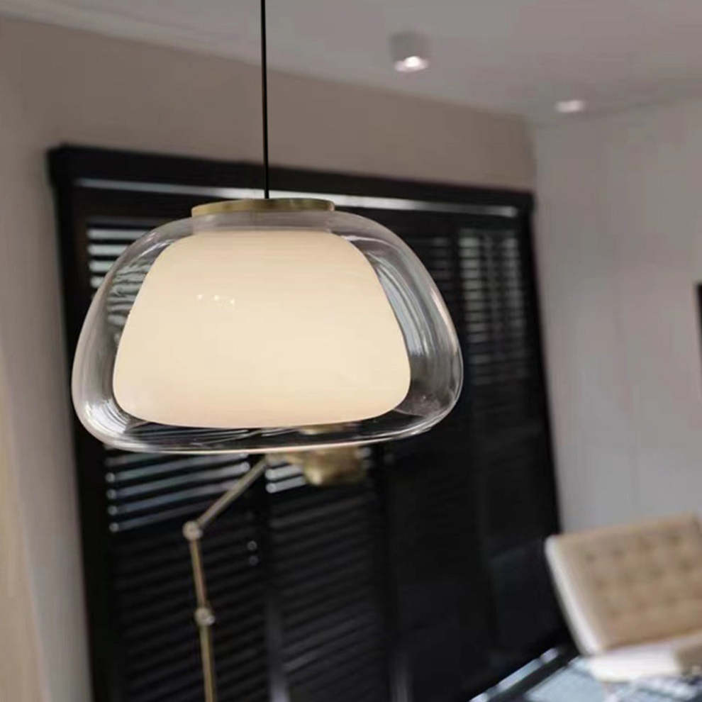 Modern Milk Glass Jelly Pendant Light