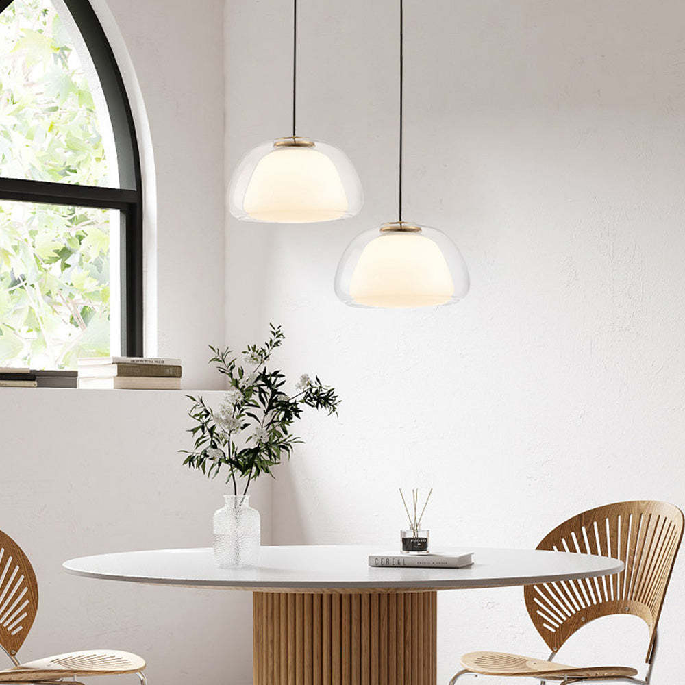 Modern Milk Glass Jelly Pendant Light