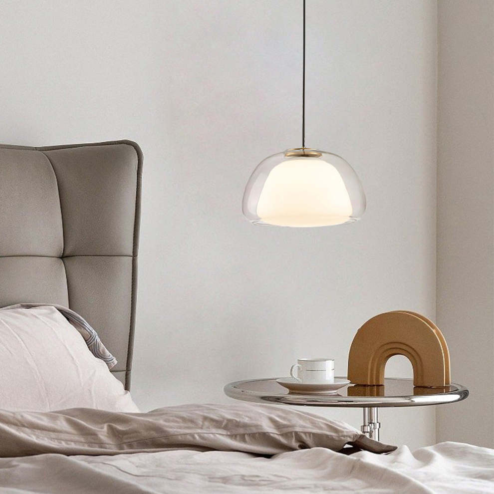 Modern Milk Glass Jelly Pendant Light