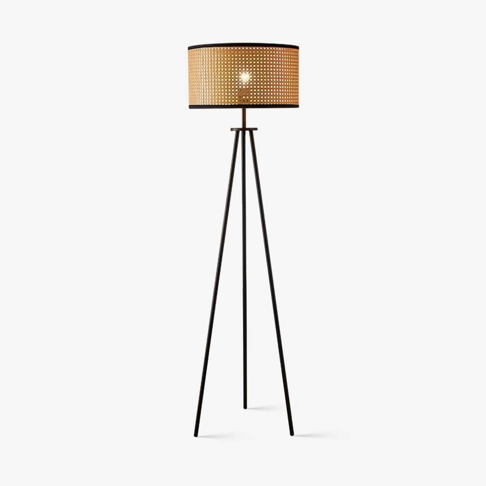 Rattan Tripod Floor Lamp