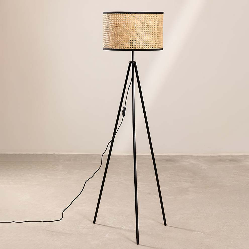 Rattan Tripod Floor Lamp