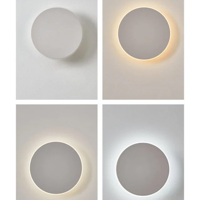 Minimalist Round Metal LED Outdoor Wall Light