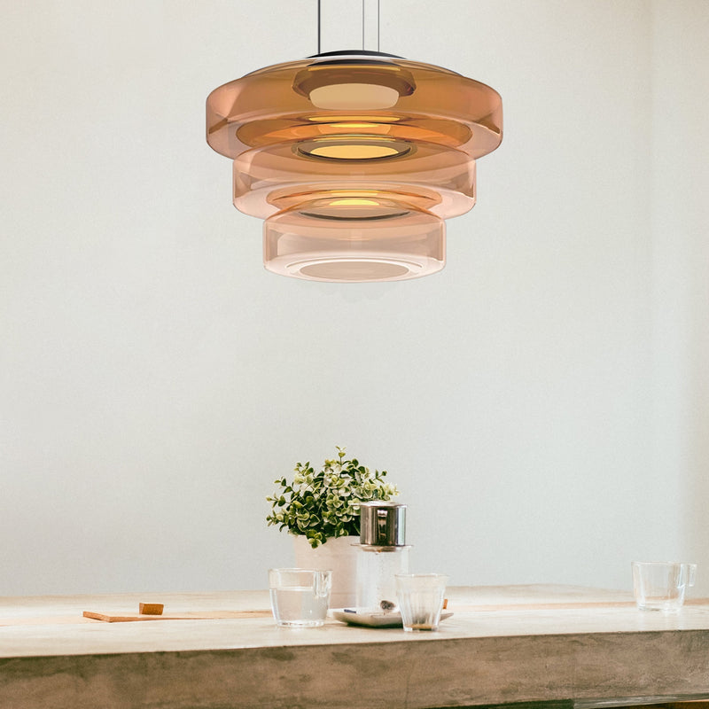 Glass Pendant Lights in Bauhaus Style