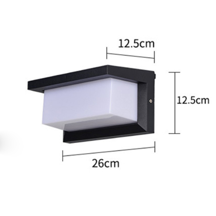 Black & White Outdoor Wall Lamp