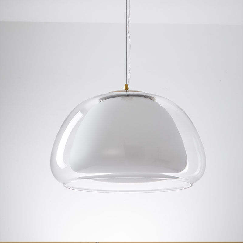 Modern Milk Glass Jelly Pendant Light