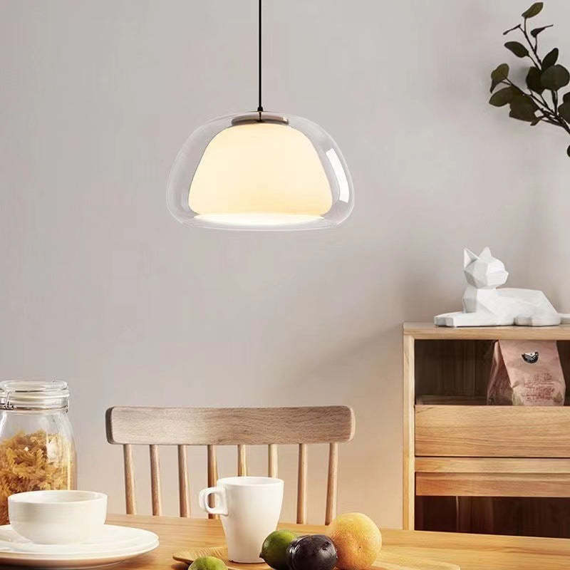 Modern Milk Glass Jelly Pendant Light