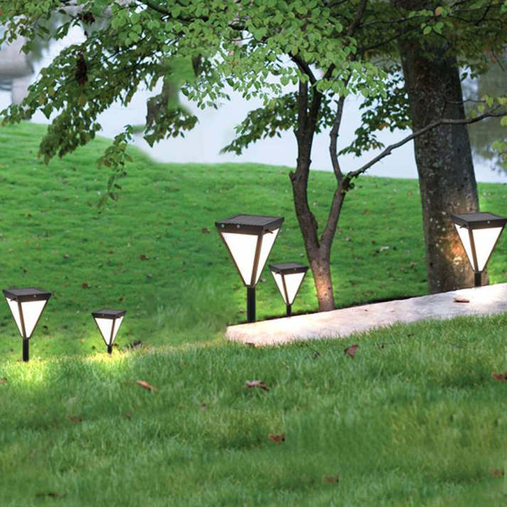 Orr Modern Design LED Outdoor Lamp Metal Acrylic Black Outdoor