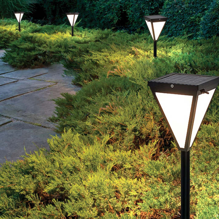 Orr Modern Design LED Outdoor Lamp Metal Acrylic Black Outdoor