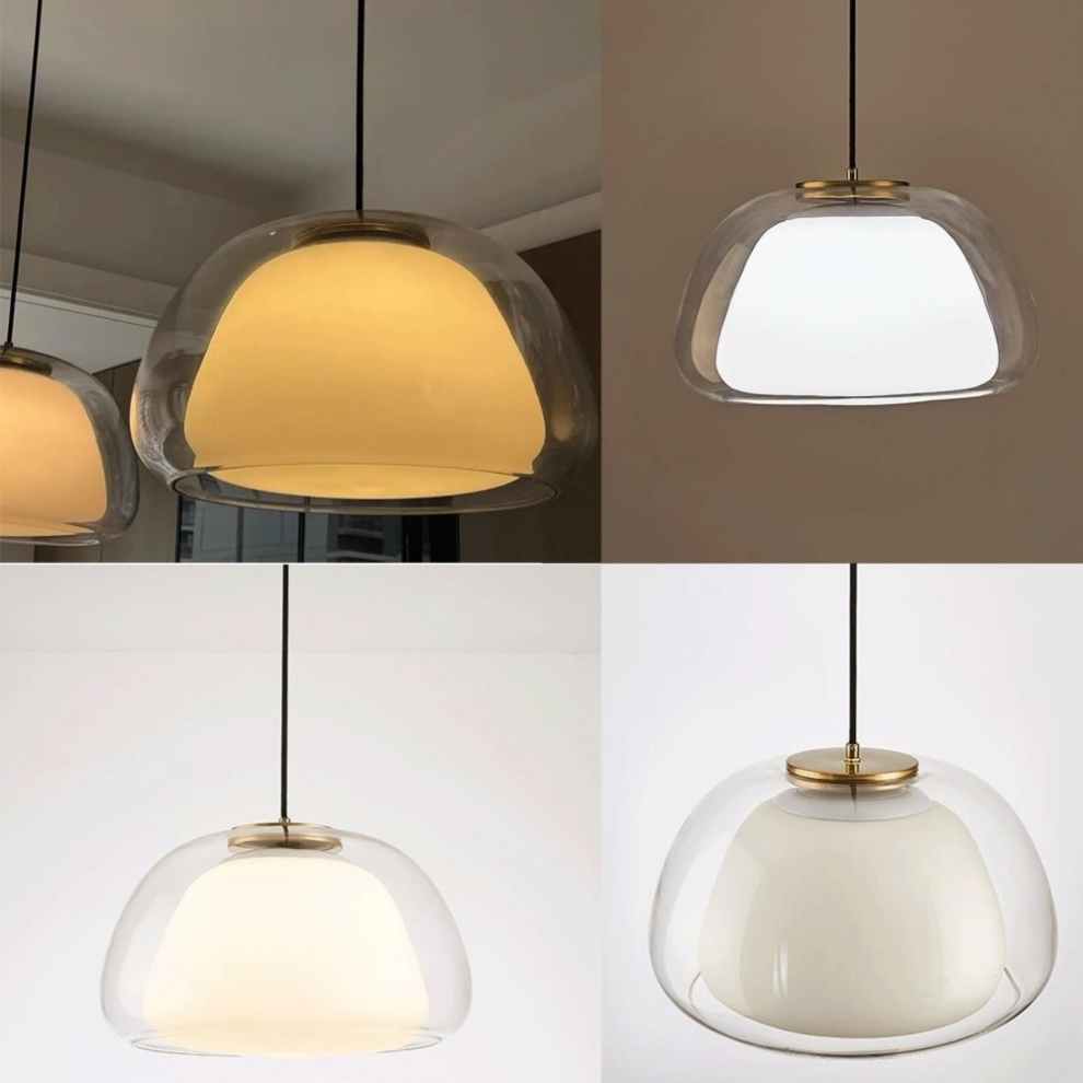 Modern Milk Glass Jelly Pendant Light