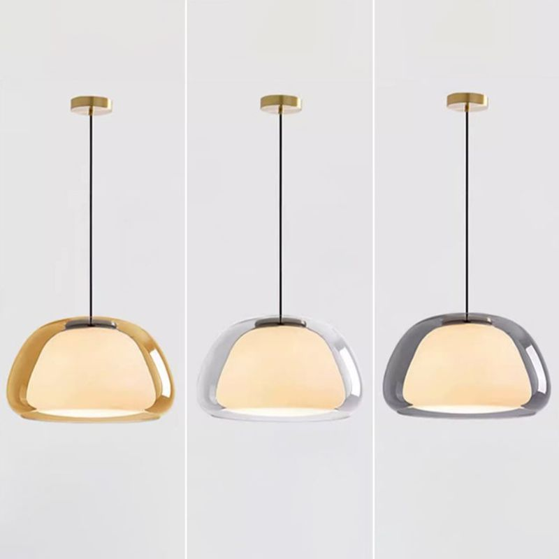 Modern Milk Glass Jelly Pendant Light