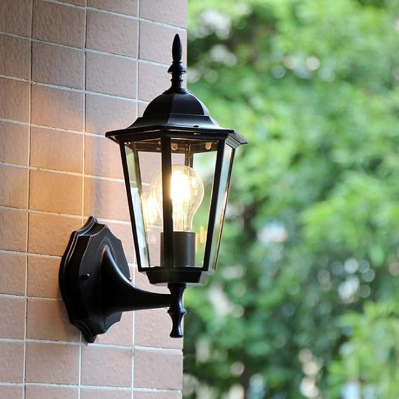 Retro Glass Outdoor Garden Wall Light