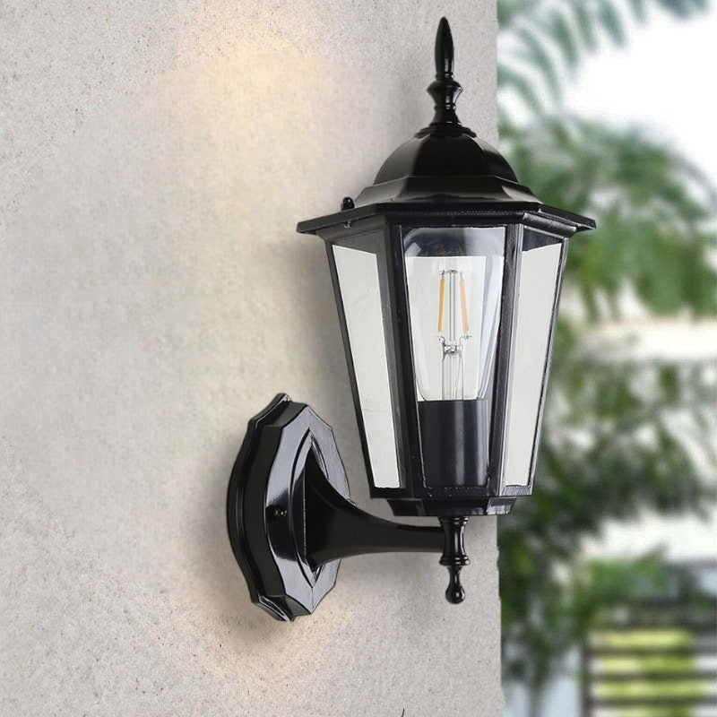 Retro Glass Outdoor Garden Wall Light