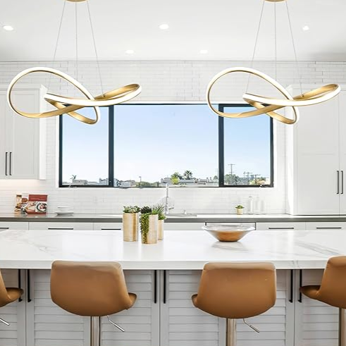 Minimalist Gold Circle Pendant Light LED Ceiling Light