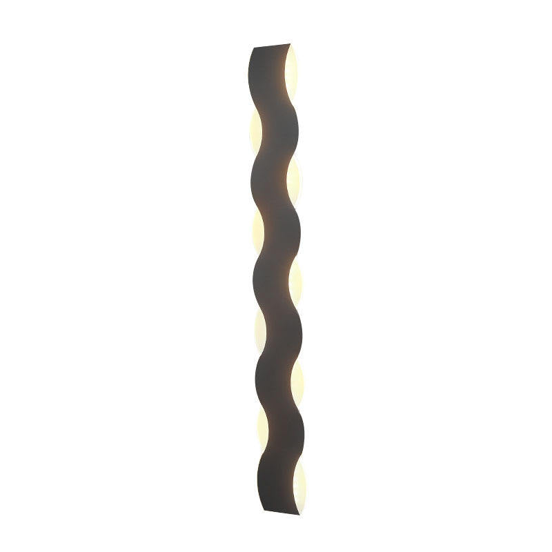 Wave Shaped Outdoor Wall Lamp