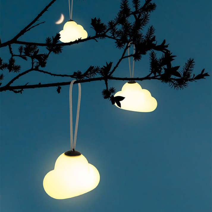 Minori Design LED Hanging Lamp Cloud Milk White Metal/Acrylic Garden