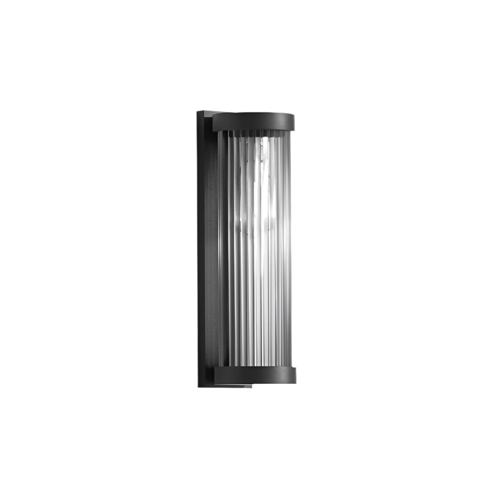 Modern Cylindrical Metal & Glass Outdoor Solar IP65 Waterproof Outdoor Lamp