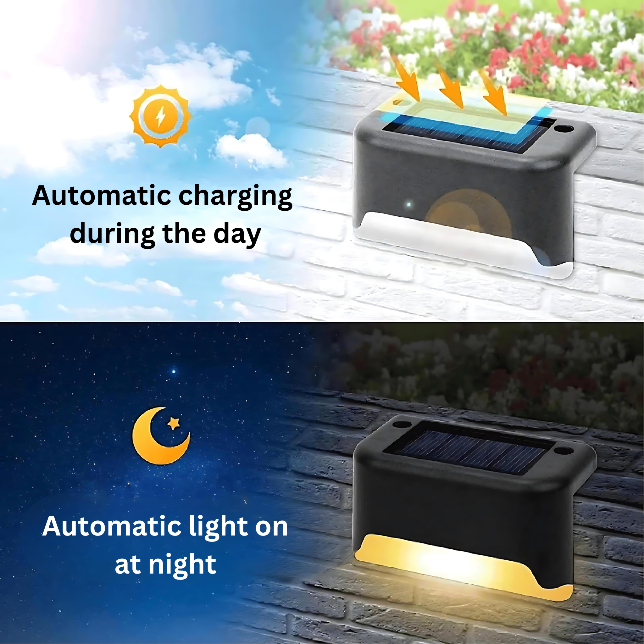 Cordless Solar LED Wall Lights - Create the perfect atmosphere in your garden!