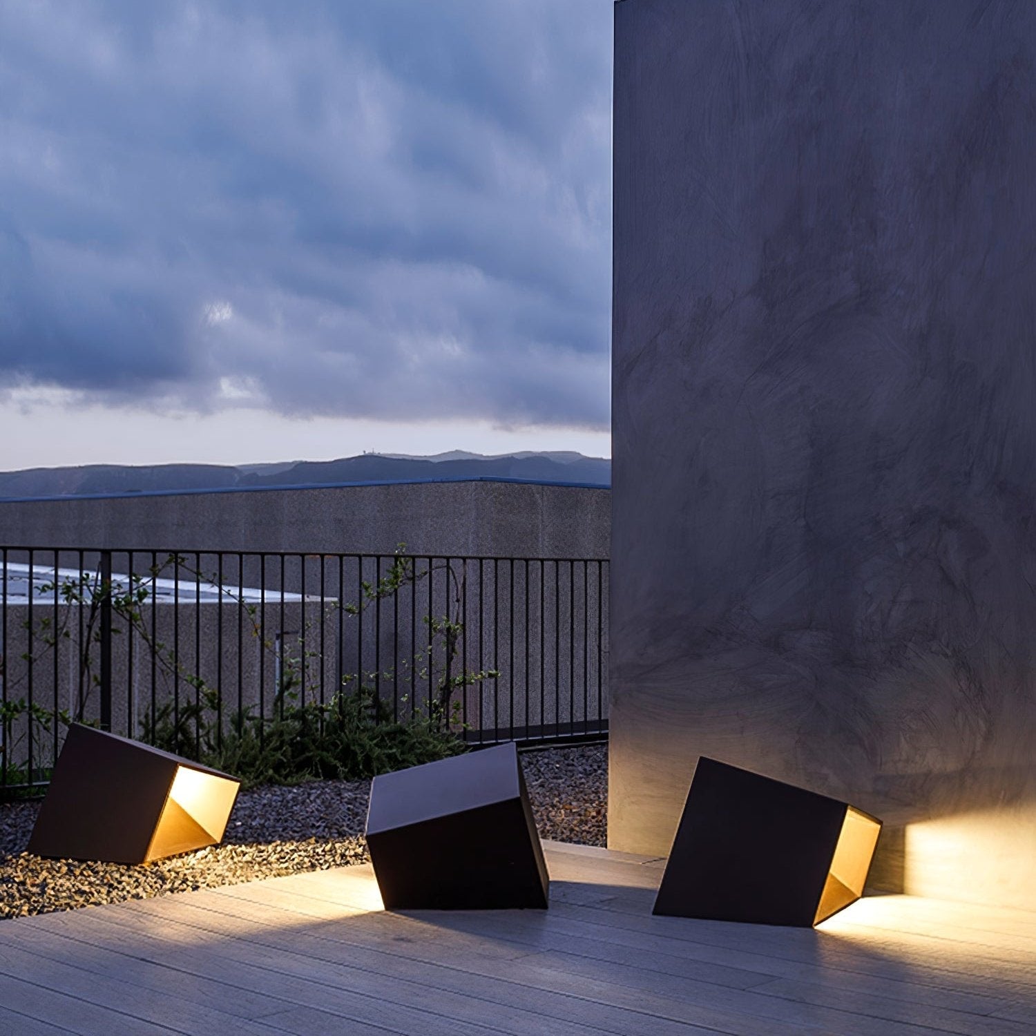 Modern Minimalist Outdoor Cube Garden Light