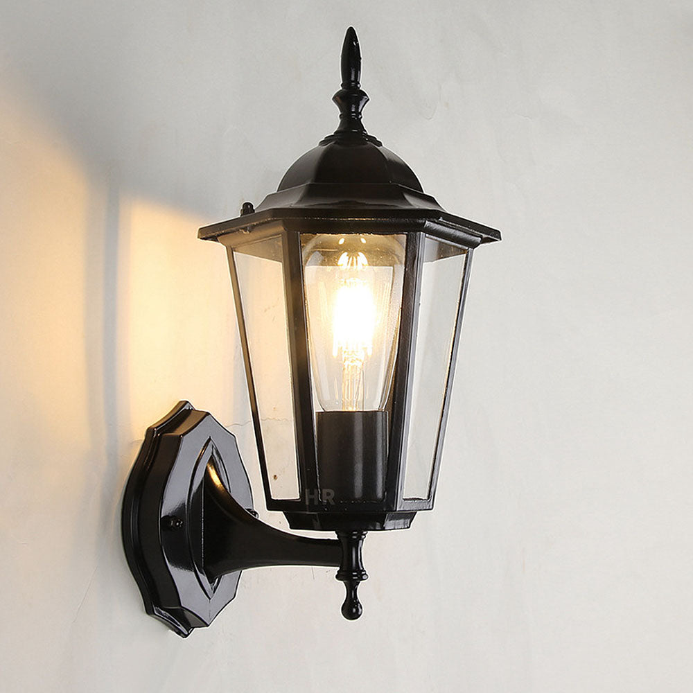 Retro Glass Outdoor Garden Wall Light