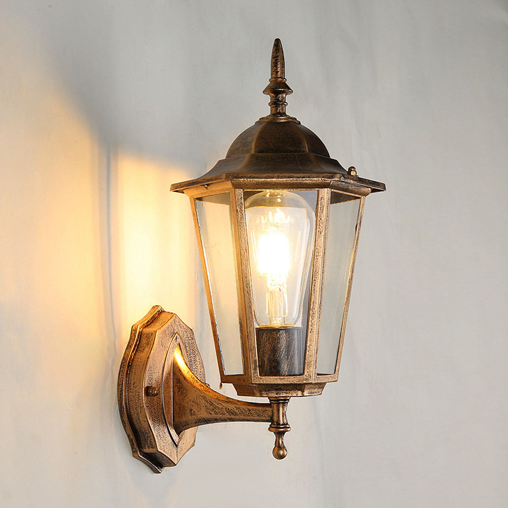 Retro Glass Outdoor Garden Wall Light