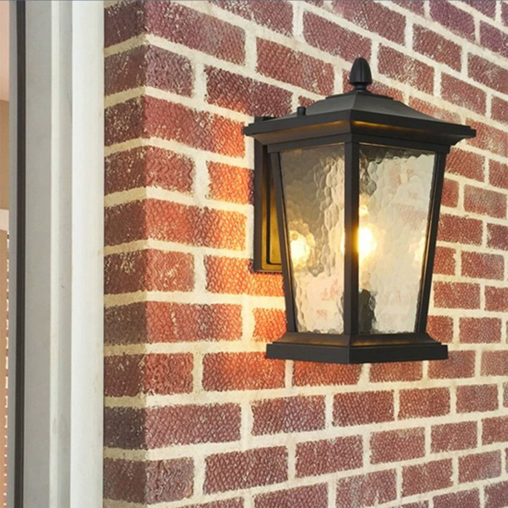 Farmhouse Waterproof Glass Shade Outdoor Wall Lamp