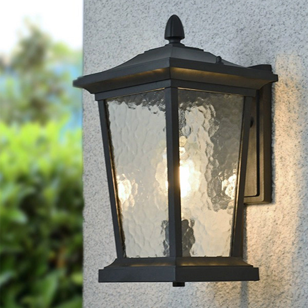 Farmhouse Waterproof Glass Shade Outdoor Wall Lamp