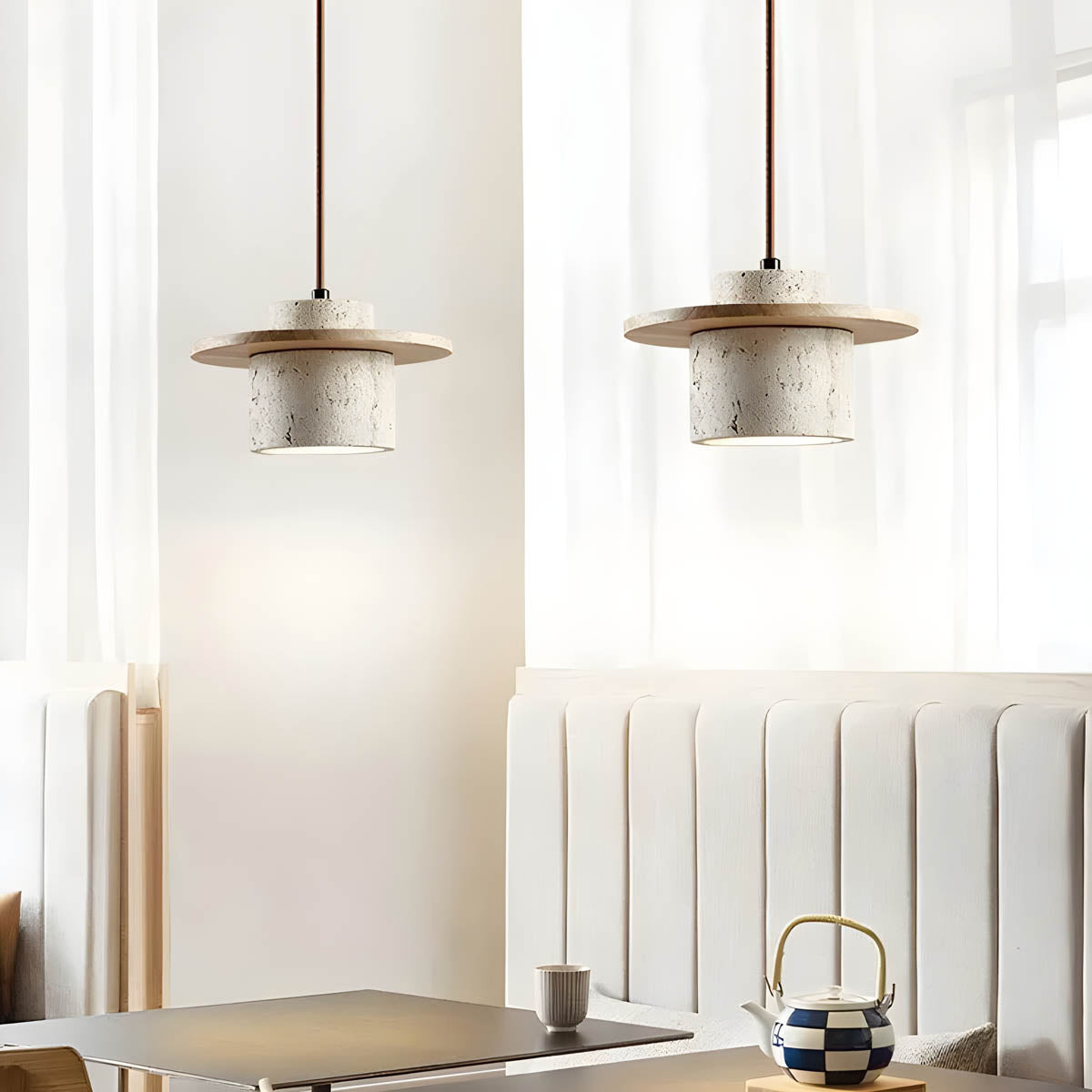 KANSO | Travertine Pendant Light