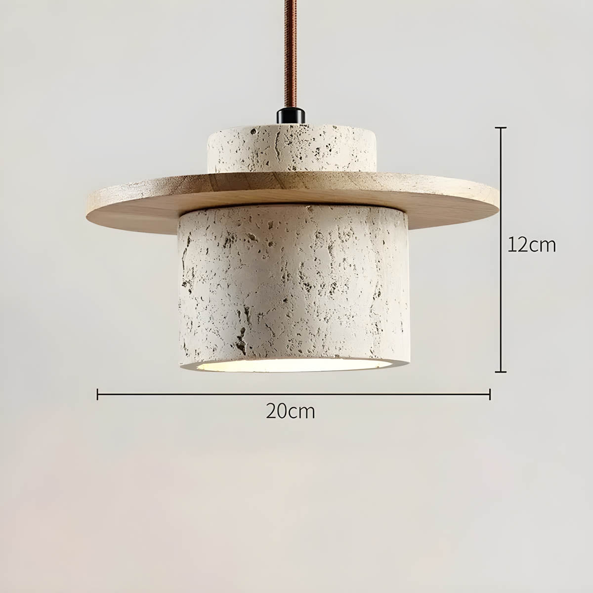 KANSO | Travertine Pendant Light