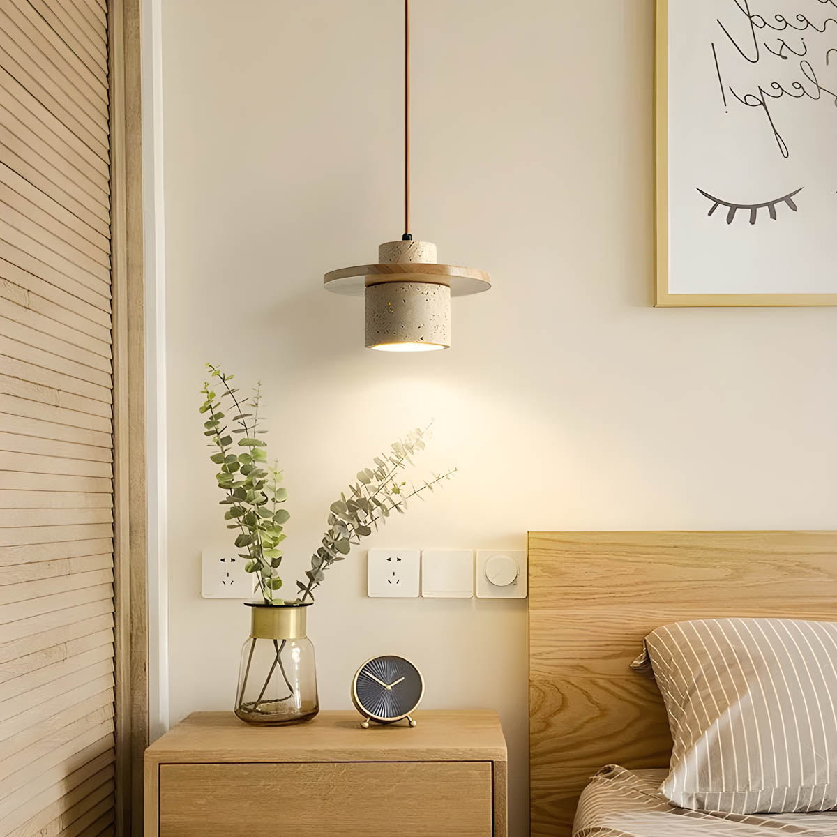 KANSO | Travertine Pendant Light