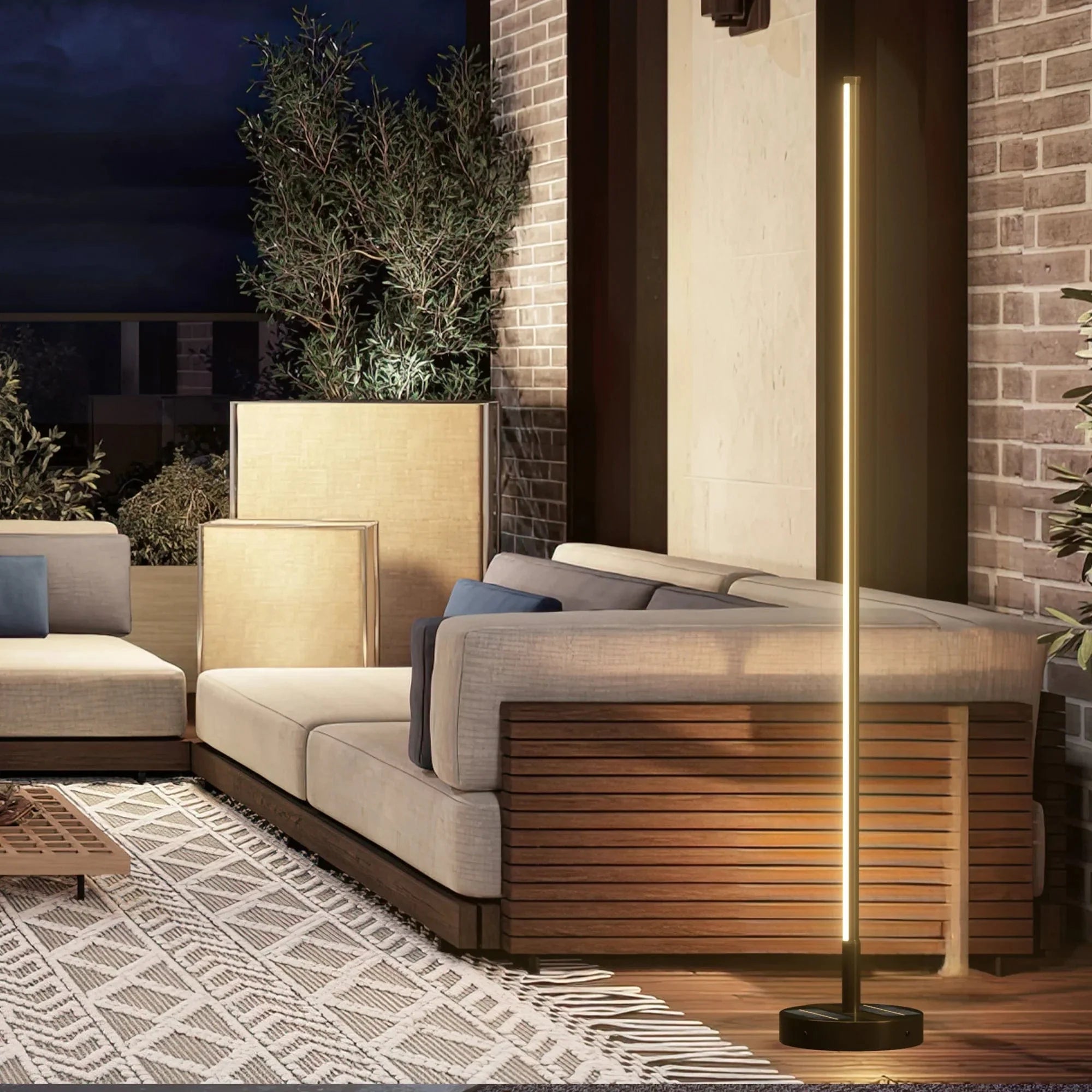 Modern Outdoor Solar Floor Lamp