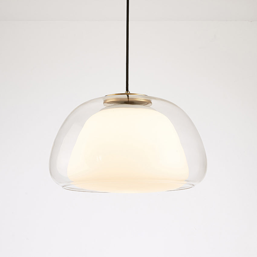 Modern Milk Glass Jelly Pendant Light