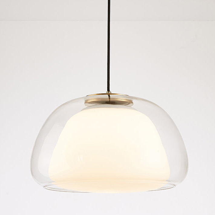 Modern Milk Glass Jelly Pendant Light