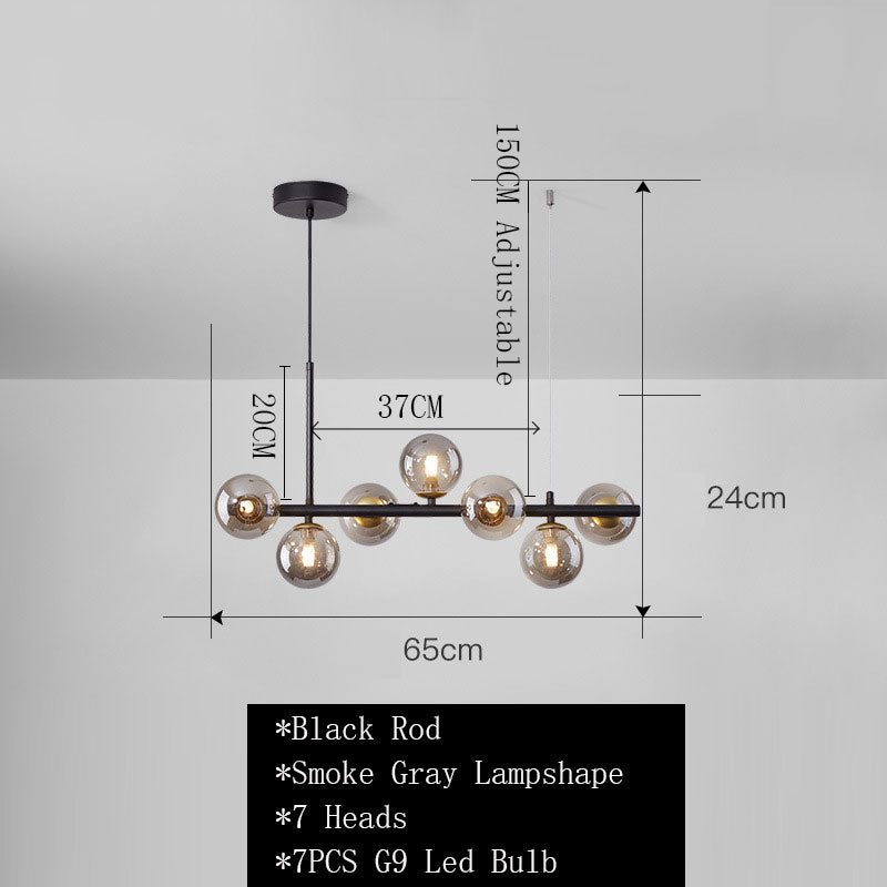 SPHERA | Nordic Gold Black Chandelier