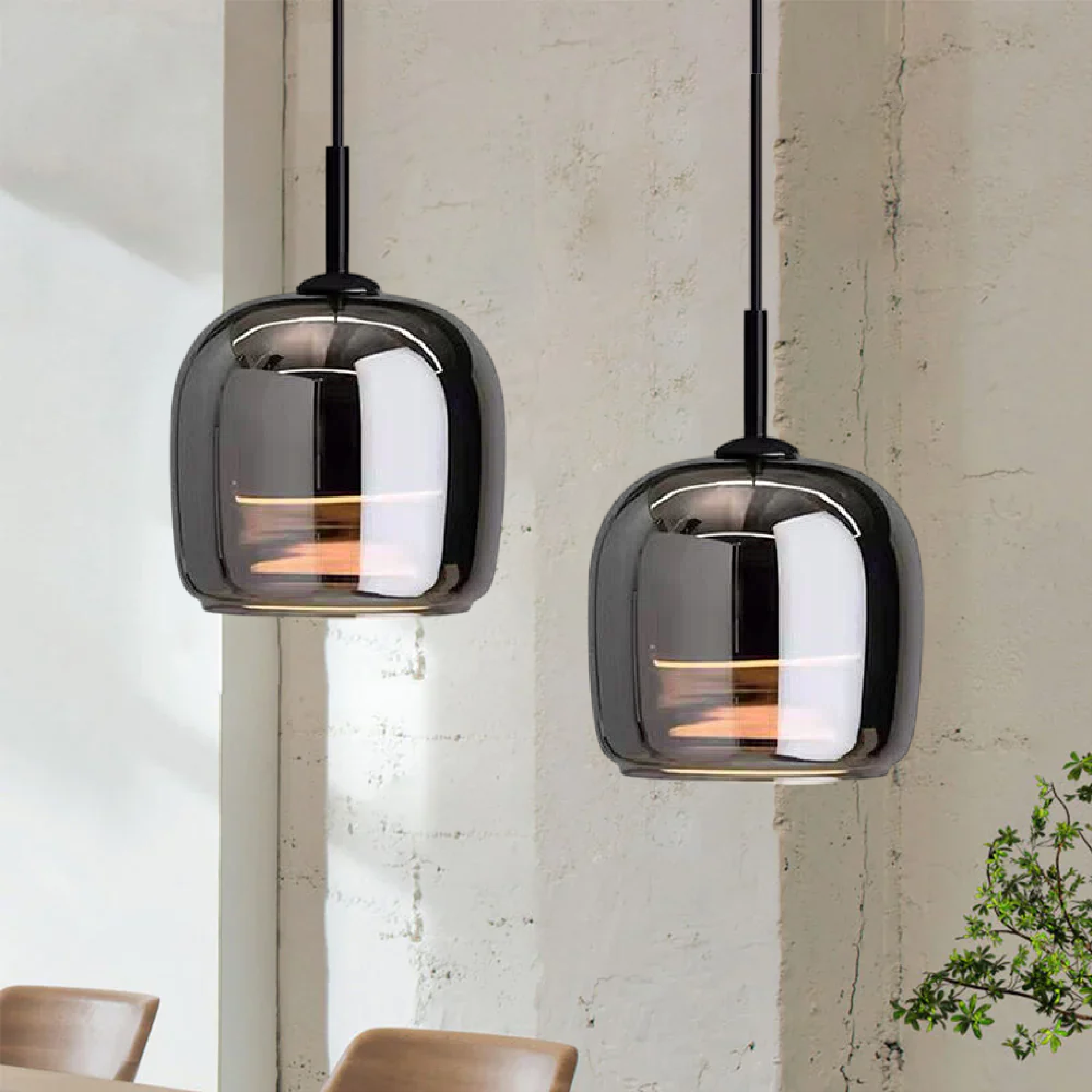 Nordic Black Glass Pendant Light