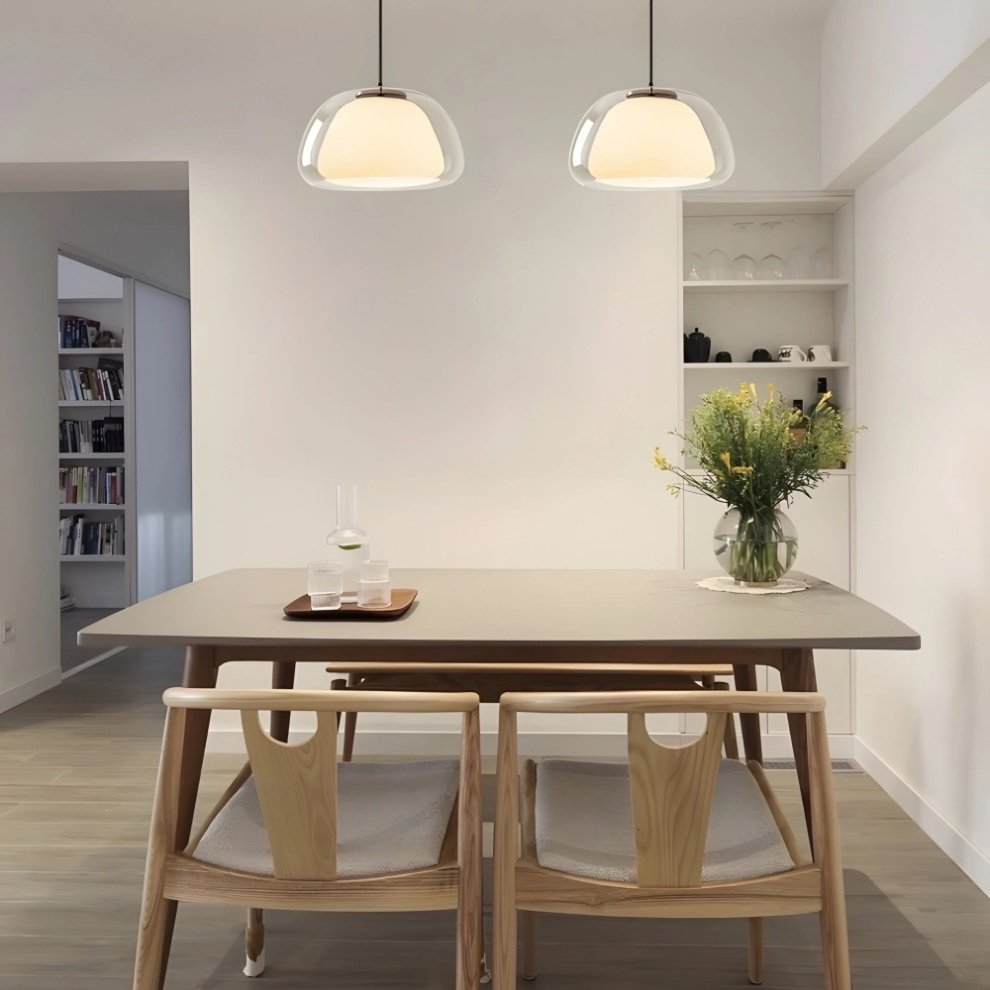 Modern Milk Glass Jelly Pendant Light