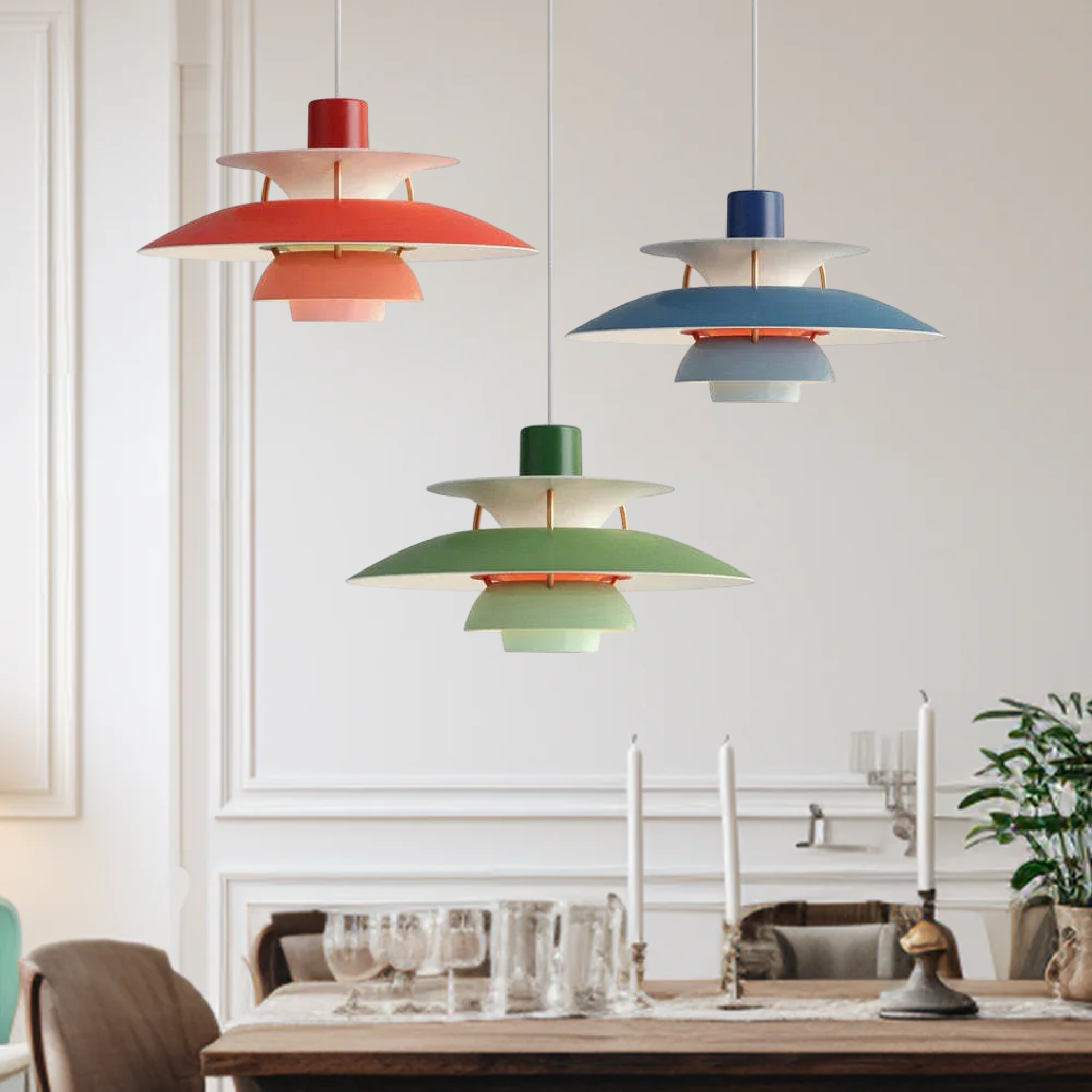 Morandi | Modern LED Hanging Lamp with Shade