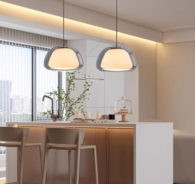 Modern Milk Glass Jelly Pendant Light