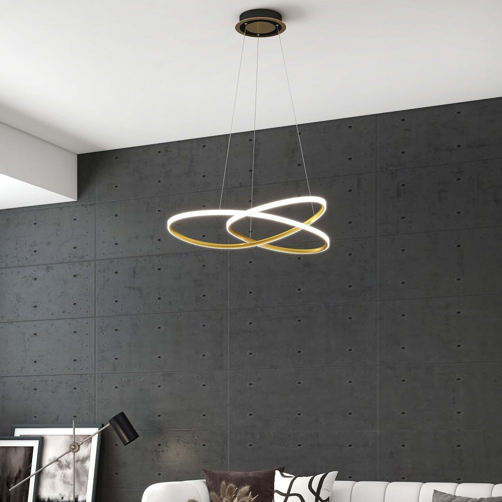 Minimalist Gold Circle Pendant Light LED Ceiling Light