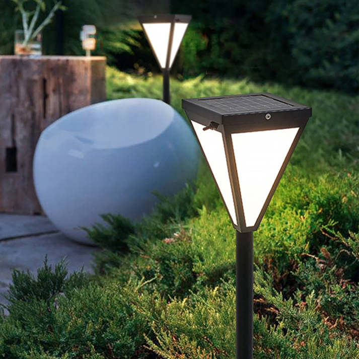 Orr Modern Design LED Outdoor Lamp Metal Acrylic Black Outdoor