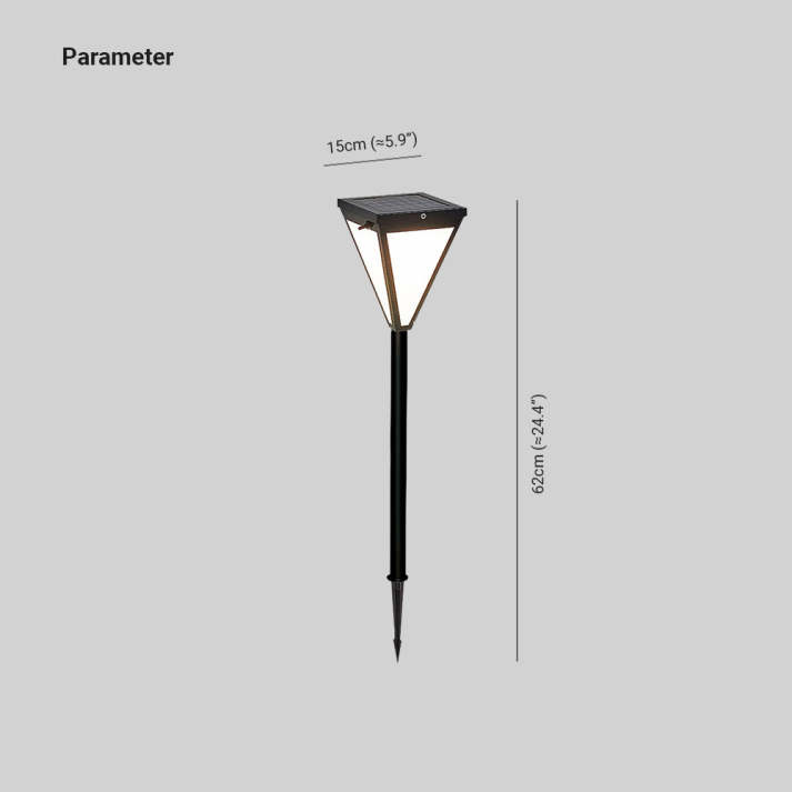 Orr Modern Design LED Outdoor Lamp Metal Acrylic Black Outdoor