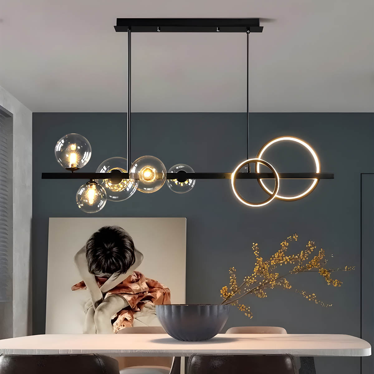 DUALITE | Glass Ball LED Chandelier