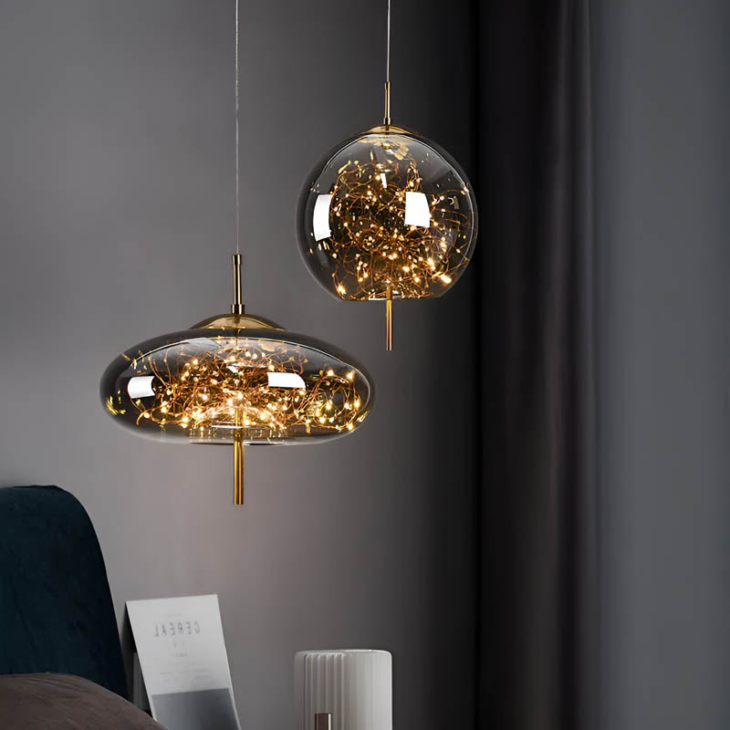 ESSENCE | Exquisite Brown Glass Pendant Light