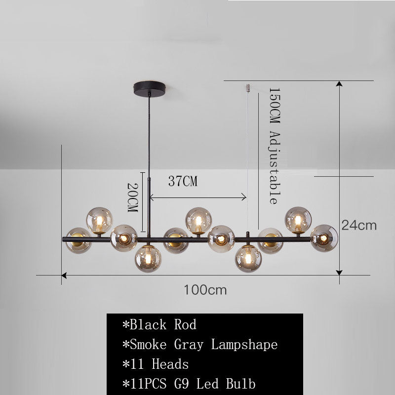 SPHERA | Nordic Gold Black Chandelier